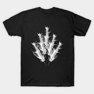 White bird feather abstract T-Shirt